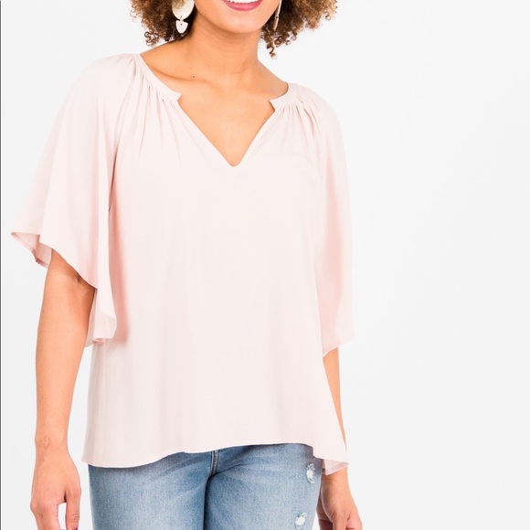 Agnes & Dora Flutter Sleeve Blouse - Picture 2 of 2